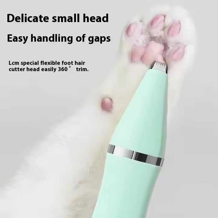 Light Green 4-in-1 Pet Grooming Electric Clippers - Rechargeable