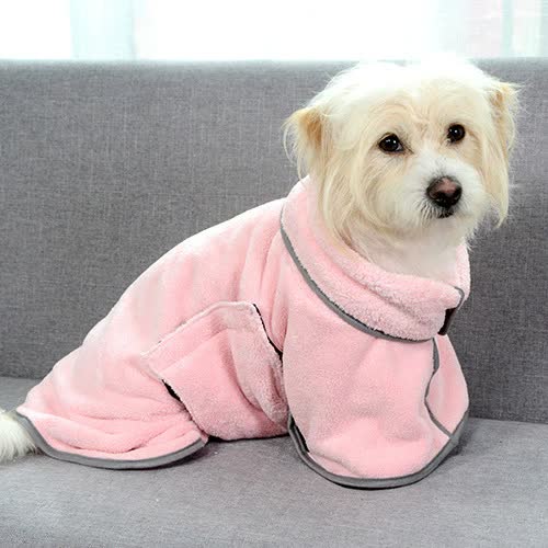 Pink  Cozy Pet Drying Wrap for Small to Medium Dogs
